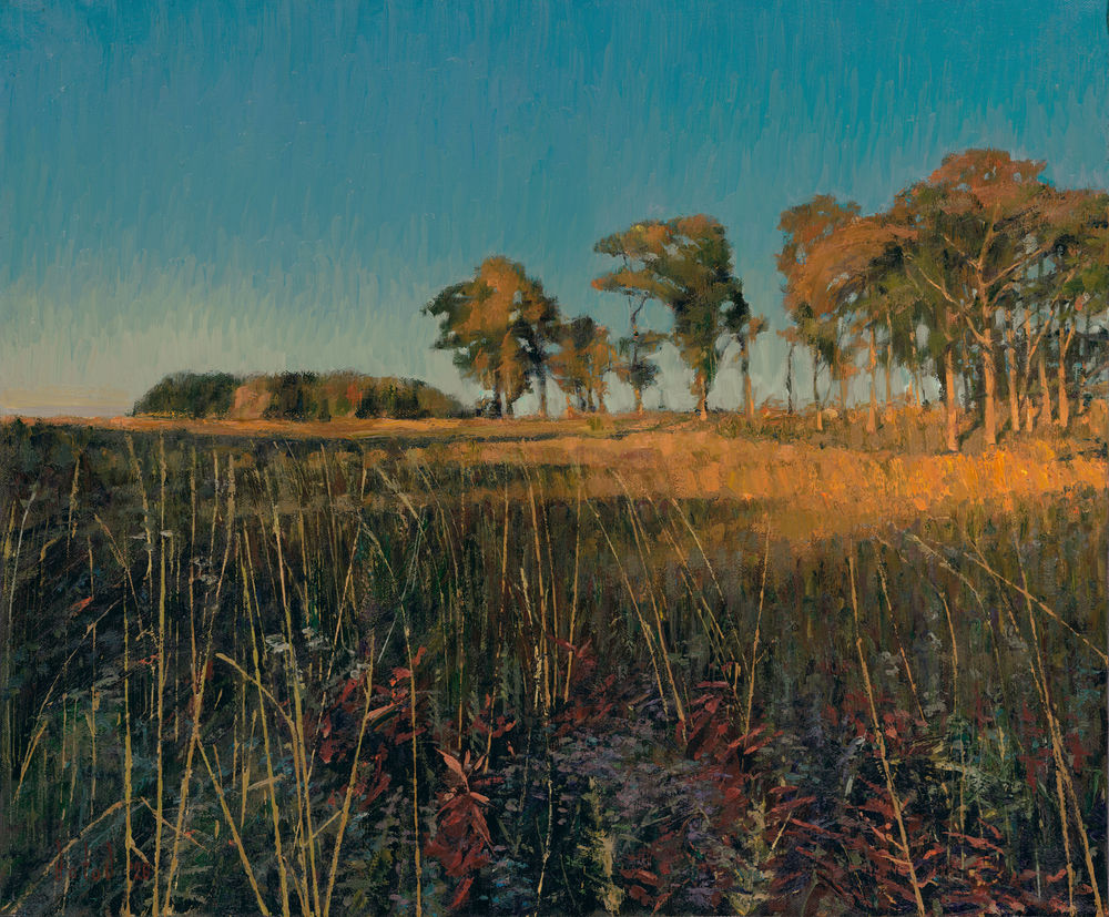 Field of Autumn Fire, Oil on canvas, 24 W x 20 H in, by Slava Batov