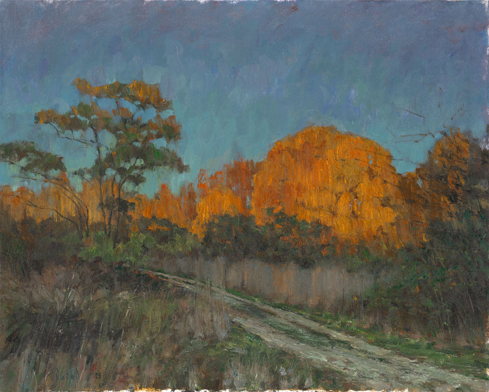 Golden Trees, Oil on Canvas, 24 W x 20 H in, by Slava Batov