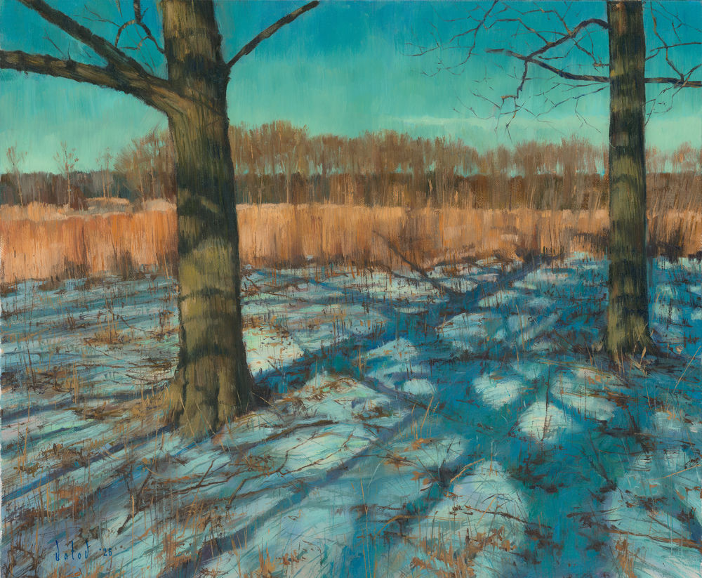 The Last Silence of Snow, Oil on canvas, 24 x 20 in, by Slava Batov